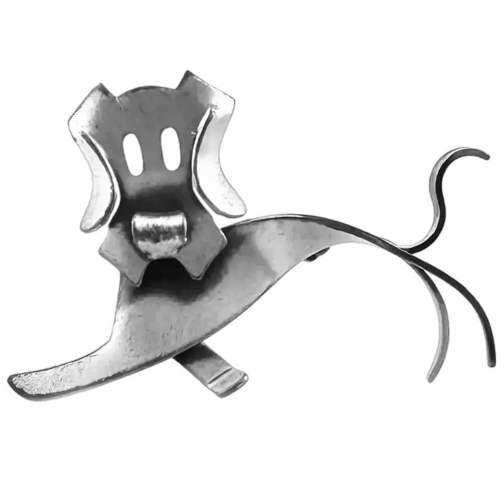 Vintage 1950’s Beau Craft sterling silver Dog Brooch